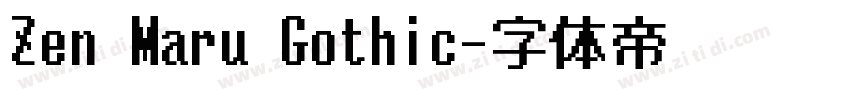 Zen Maru Gothic字体转换